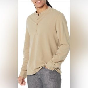 NWT VINCE Men's Pique Collar Stand Henley M